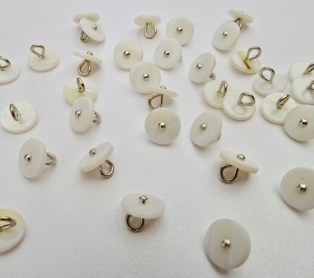 Hyakoz Perlmutt Knöpfe 100 Stück - 12,5mm 2-Loch Natur Knöpfe